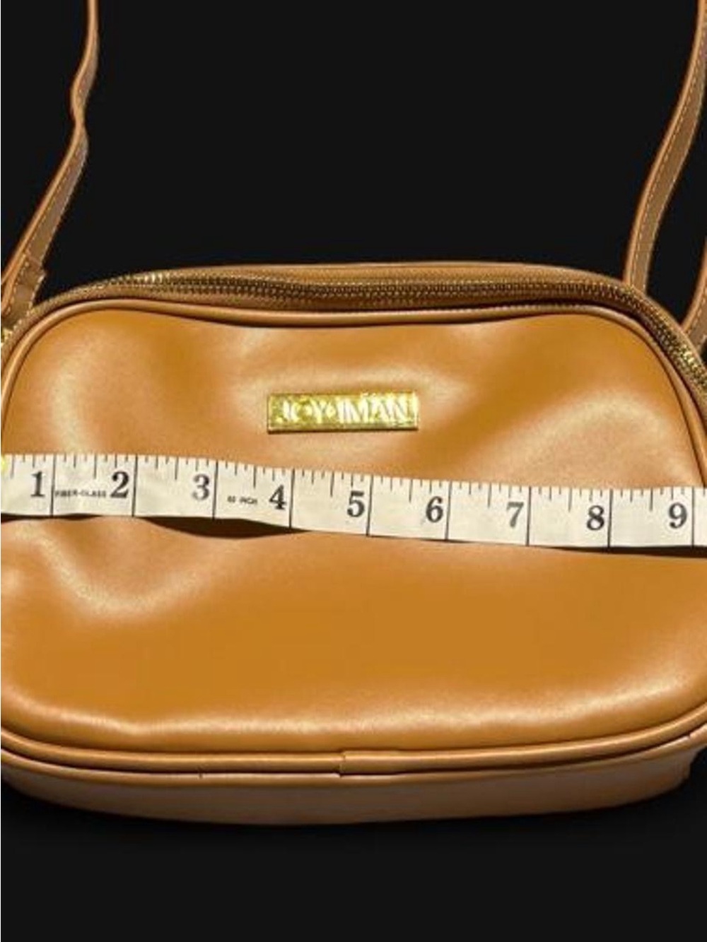 Joy & Iman Saddle Tan Crossbody Bag